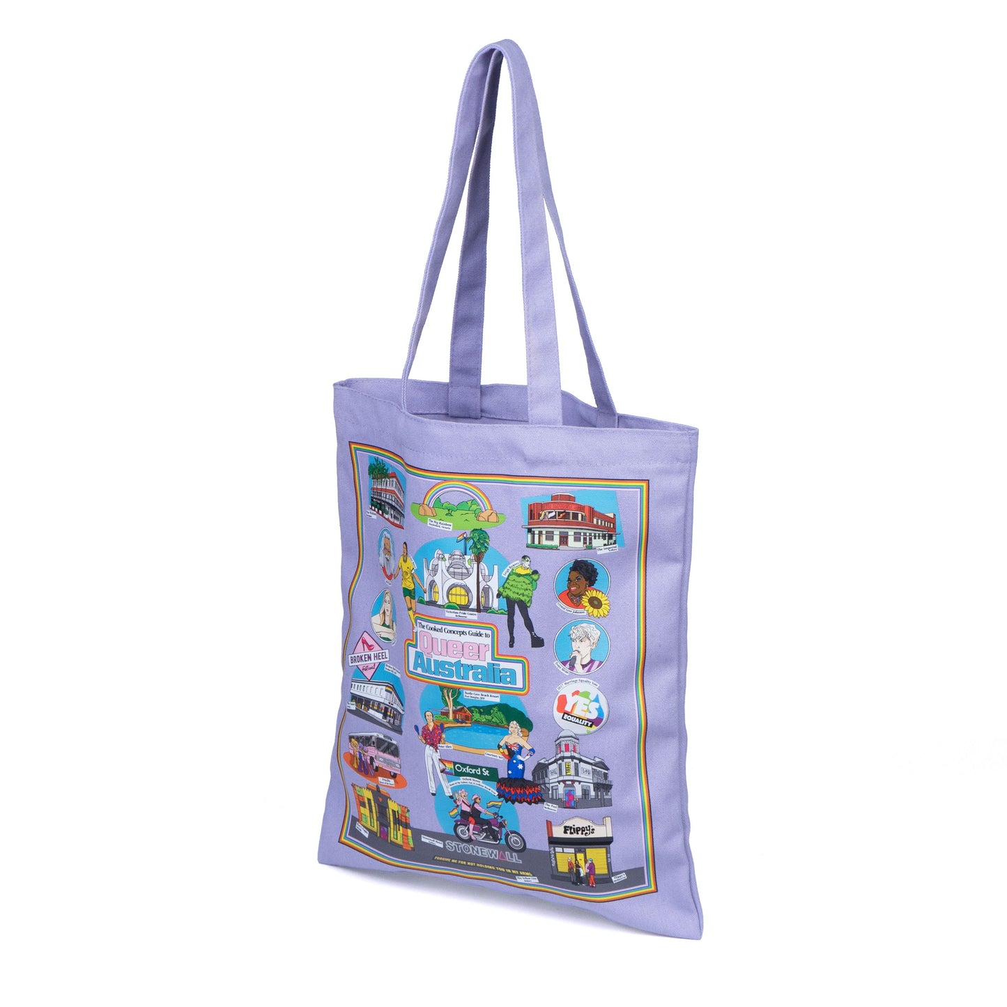 Guide to Queer Australia Lavender Tote Bag - Cooked Concepts