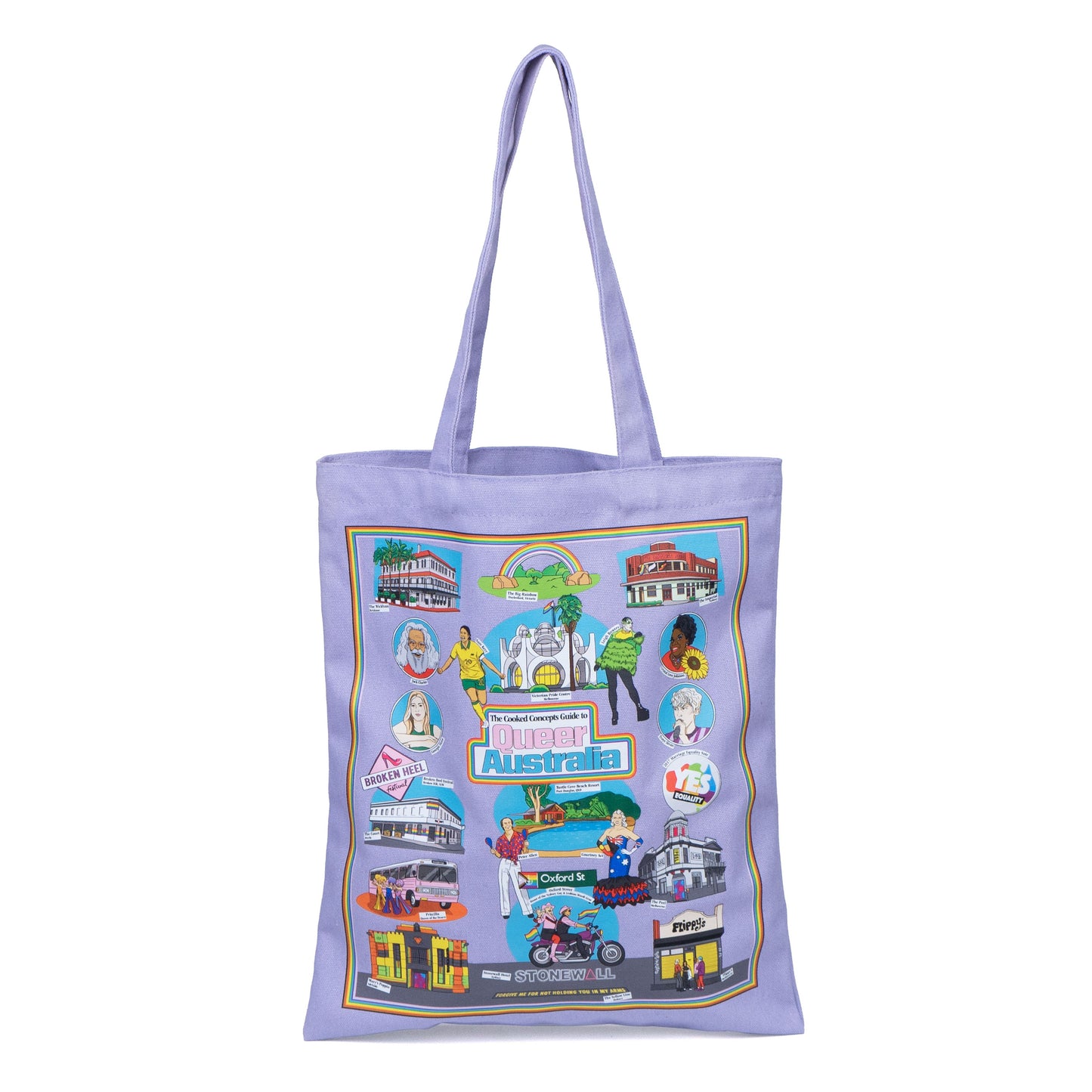 Guide to Queer Australia Lavender Tote Bag - Cooked Concepts