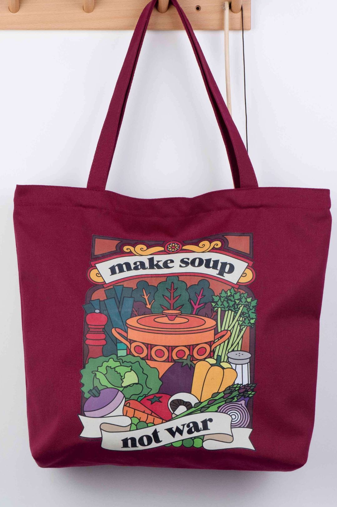 Make Soup Not War Tote - Cooked Concepts