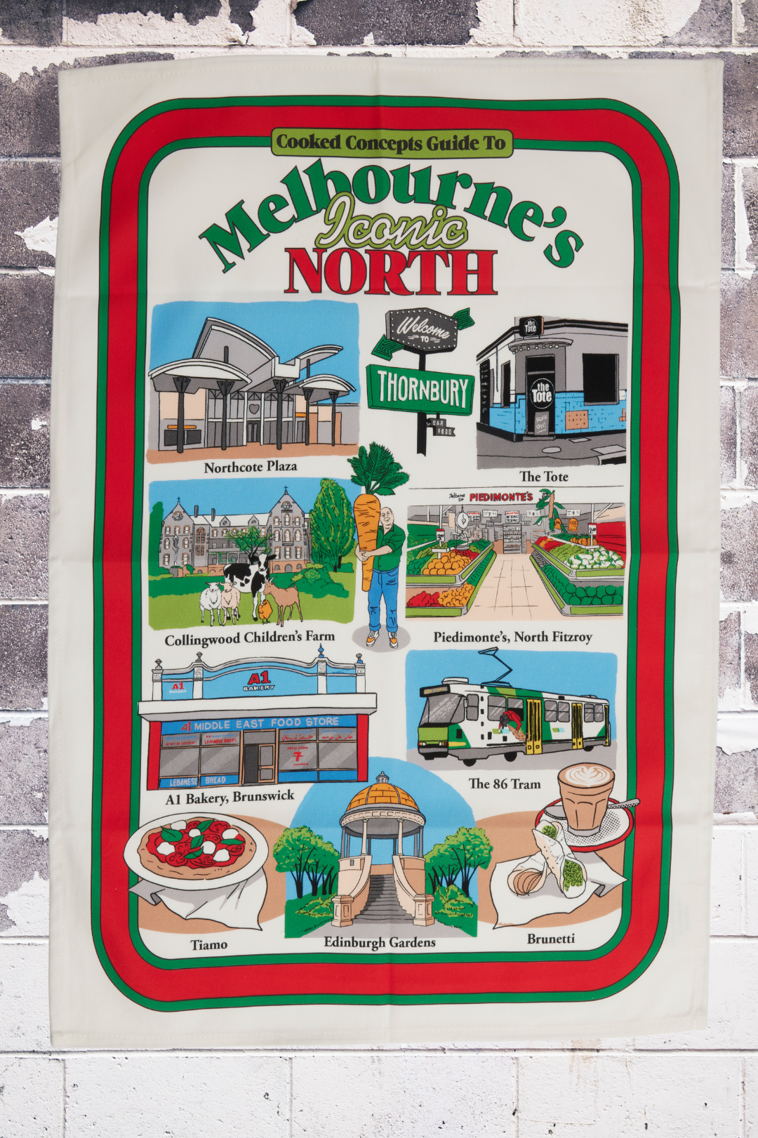Melbourne's Iconic North Tea Towel - Cooked Concepts