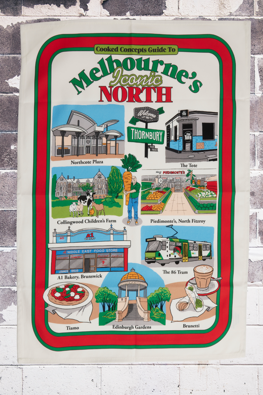 Melbourne's Iconic North Tea Towel - Cooked Concepts