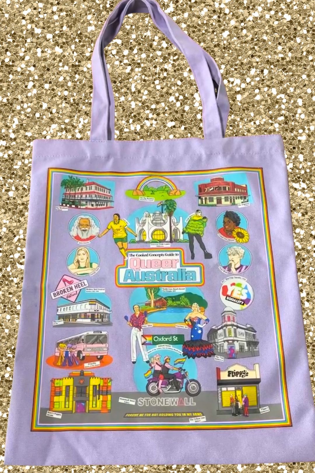 Guide to Queer Australia Lavender Tote Bag