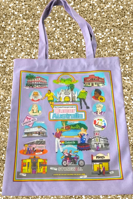 Guide to Queer Australia Lavender Tote Bag
