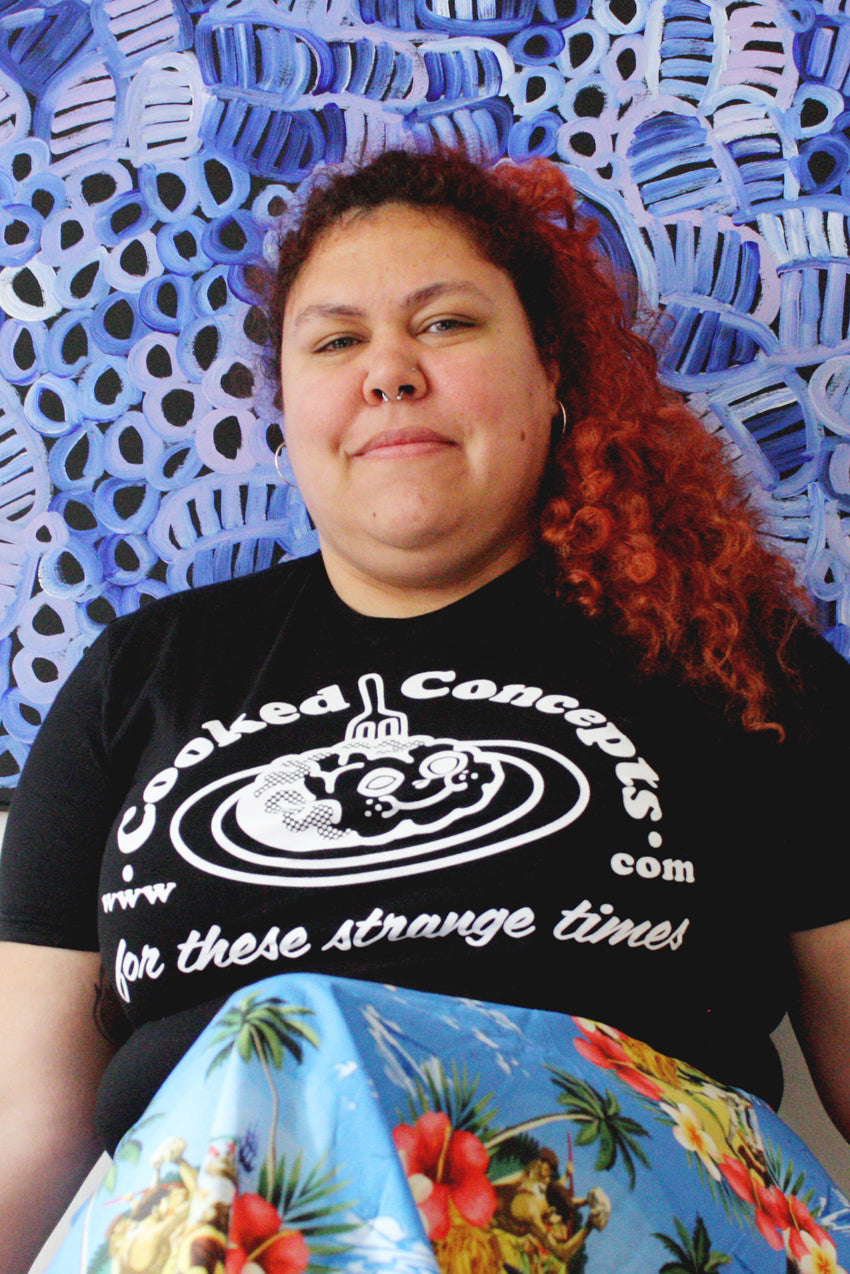 Logo Tee - Cooked Concepts
The outrageously gorgeous Bizzi Body is wearing a Cooked Concepts Logo Tee, screen printed by hand in Queensland, it will last a lifetime. 
