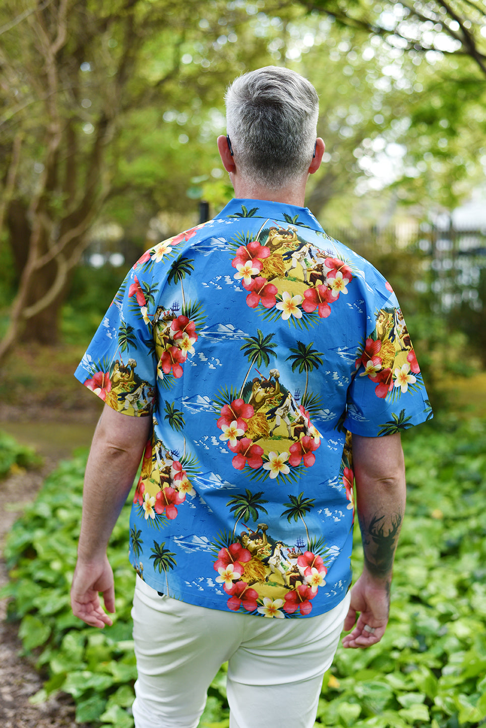 Cooked Hawaiian Shirt - Commemorate when serial coloniser Captain Cook tried to get fresh with the Native Hawaiians on Valentines Day 1779 and met his grisly end. Cooked Concepts-designed fabric and beautifully made by hand, these gender neutral, unisex shirts are the softest pure cotton. They're omnisex and feel amazing. 