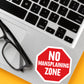 No Mansplaining Zone Sticker - Cooked Concepts (no mainsplaining sticker, red and white, vinyl)