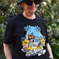 Happy Valentines Day Cook Tee - Commemorate the day Captain Cook landed in Hawaii, got fresh with the Native Hawaiians so they killed him. Too bad, so sad. Pure black soft cotton tee with our beautiful artwork screen-printed on the front. Vibrant colours in a high quality screen-print that means if you treat this baby right it will last a lifetime. 